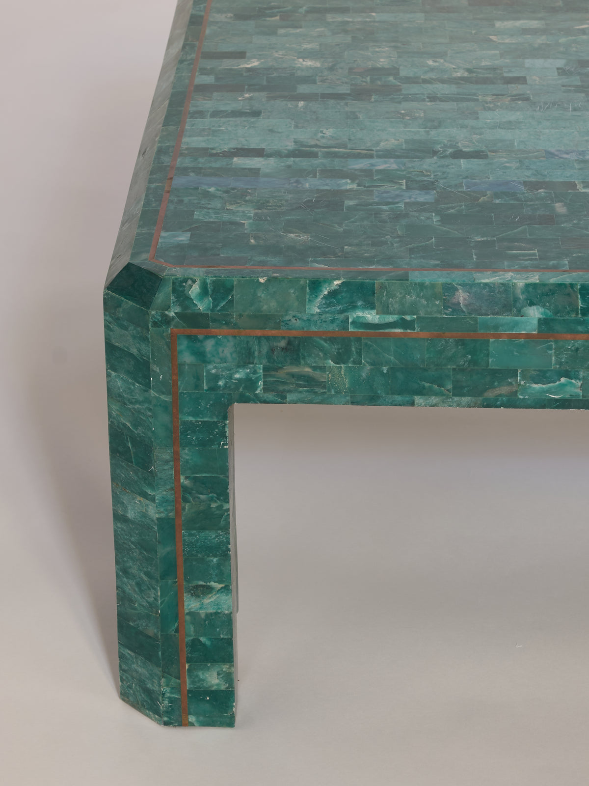 Emerald Onyx Inlay Console Table | Handcrafted Stone Statement Piece ...