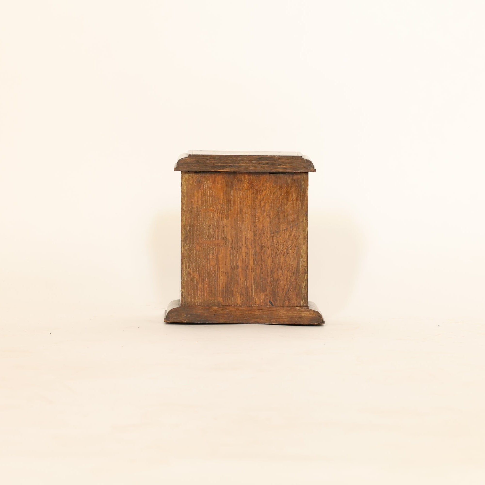Wooden Table Cabinet on a beige background