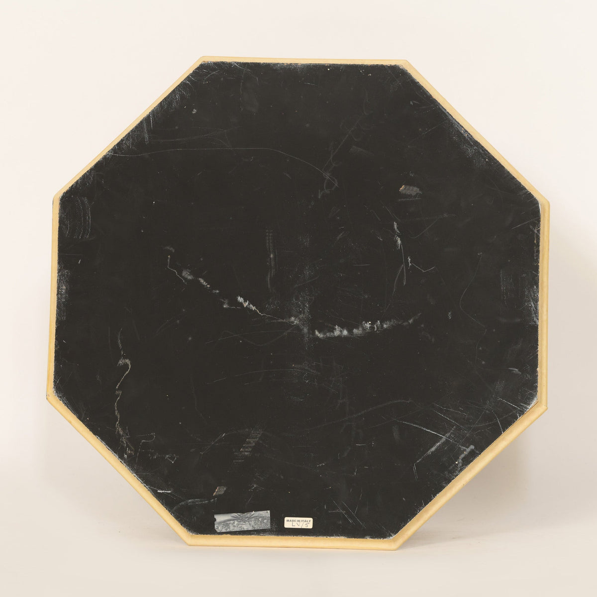 Black Back Of Octagonal Giltwood Tray 